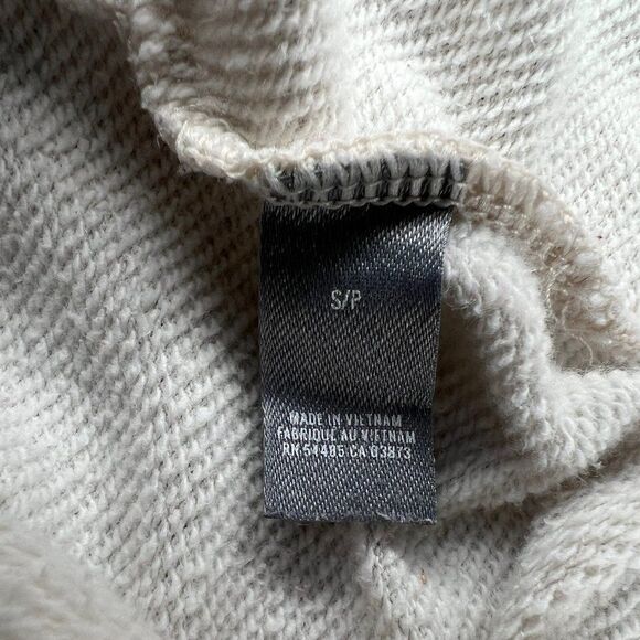 Aerie Women's Oversized Cream Colorful Striped Crewneck Sweatshirt - Picture 9 of 11